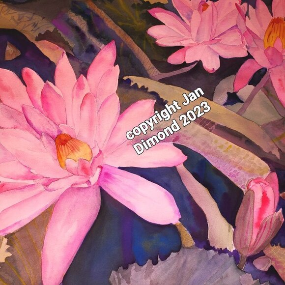 Hand Crafted Other - ✨LARGE✨ Watercolor Painting, Original Art, One-of-a-Kind Art, Signed - 22"Hx30"W